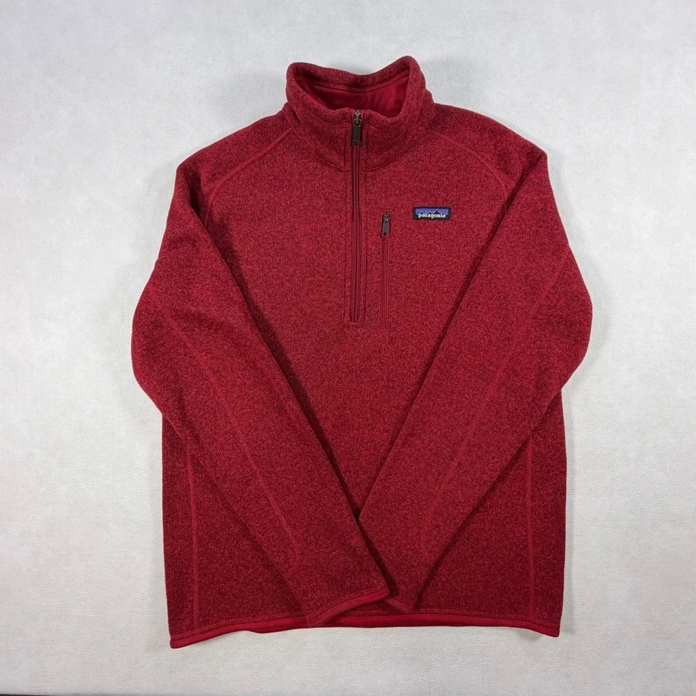 Patagonia Better Sweater 1/4 Zip Fleece Pullover Mens Medium Red Heather